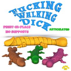 fuckingWalkingDick.jpg Файл STL Ебучий ходячий член Печать без поддержки・Дизайн 3D принтера для загрузки