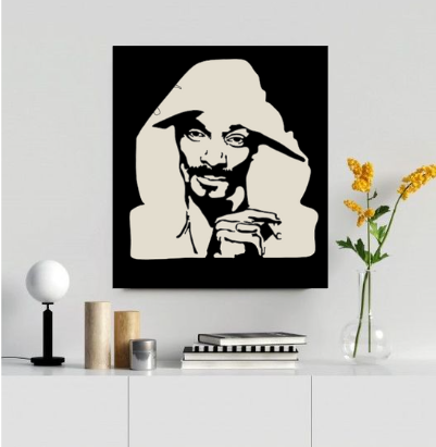 🎨 Snoop Dogg Wall Art - The Doggfather・ STL File for ・Cults
