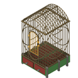 bird_cage-01 v30-002.png House Style Economy bird cage for finches, canaries, parakeets and other small birds 3d print cnc
