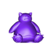 Snorlax Piggybank.stl Snorlax Pokémon+normal version with base!-Piggy Bank