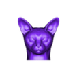 Abyssynian_cat.obj Abyssinian cat head for 3D printing