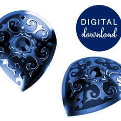 Radient-Shield-Digital.png Fichiers STL du bouclier radiant GERUDO [Legend of Zelda : Breath of the Wild]