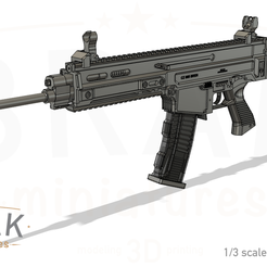 BRAK 1/3 scale CZ 805 Bren Archivo 3D CZ 805 Bren miniatura escala 1/3・Plan de impresión en 3D para descargar