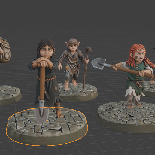 64mm RPG Miniature: Kaster's Crew: PC004