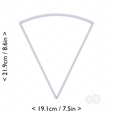 1-7_of_pie~8.25in-cm-inch-top.png Slice (1∕7) of Pie Cookie Cutter 8.25in / 21cm