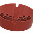 ashtray-01 v4-04.png Cigarette Smoking Cups Ashtray Tobacco Holder with 8pcs cigarette storage hole 3d-print and cnc