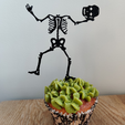 skeleton.png 8STL Halloween cupcake toppers