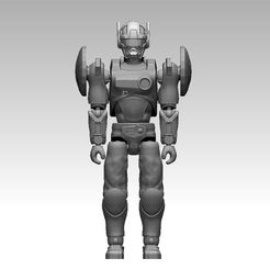 sat-front.jpg 3D file Cybercop Saturno - ARTICULATED ACTION FIGURE 100mm・3D printable model to download