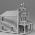 saloon.700.jpg Wild West Alamo Saloon - 3D Printable STL. Wargaming, Diorama, Scale Model. Immediate Download