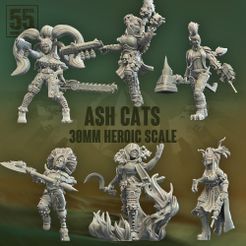 ash_cats_store_30mm.jpg Archivo 3D Gatos de ceniza (escala heroica)・Plan imprimible en 3D para descargar