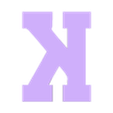 Led K Cover.stl Alphabet Led Letter K