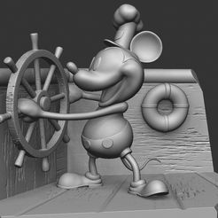 1.jpg Файл STL Микки Маус оригинал 1928 STL・Модель для печати в 3D скачать