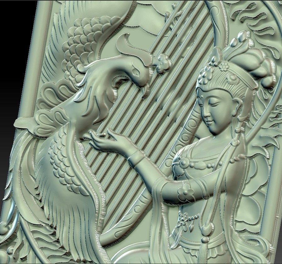 guanyin_and_phoenix9.jpg Free STL file guanyin and phoenix・3D printer design to download, stlfilesfree