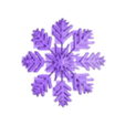 snowflake_bend_sp.stl ❄️ Куб со снежинками - плавающий дизайн снежинок ❄️ - предварительная поддержка