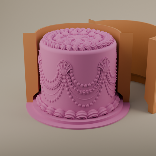 Ornate Cake STL – Silicone Mold Master Model