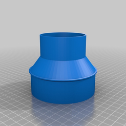 1bb04d5c46015d1e817e0b625b3eb639.png Archivo 3D gratuito k40 laser Adaptador de manguera de vacío de 4" a 2,5・Design para impresora 3D para descargar