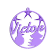 Victor v4.stl CHRISTMAS DECORATIONS FIRST NAME Victor