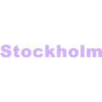 Stockholm_name.stl Wall silhouette - City skyline - Stockholm