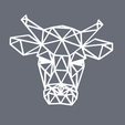 koe.png STL file Artistic Cow・3D printing template to download
