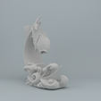 Back1.png BackFlow Incense Burner Fish Moon for 3D printing 3D print model 3D print model