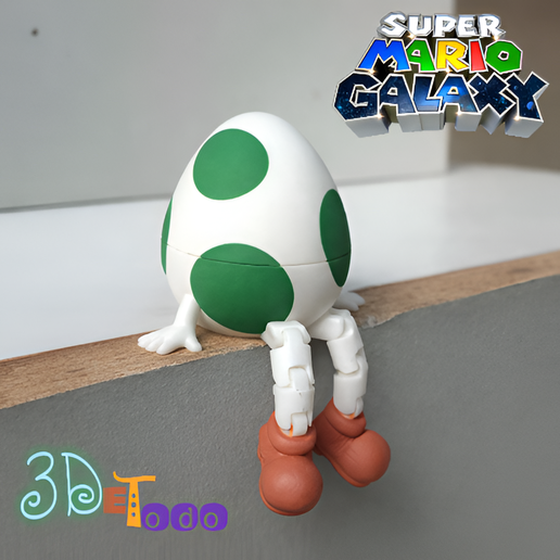 Шарнирное яйцо Yoshi - Игрушки и игры - PLA - изделие 3D-печати - фото 2