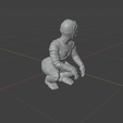 1223e.png Funny Mummy Monster STL | Creepy Wrapped Creature | Halloween Shelf Figure | Spooky Decor STL