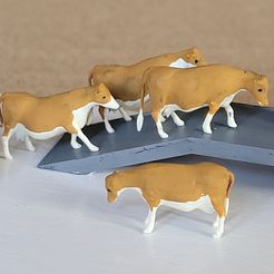 02.jpg Free STL file Cows for slopes, ramps and flat surfaces (1-148)・3D printing design to download