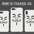 PORTADA V D V.png CASE IPHONE 7/8 - 7/8 PLUS - X/XS V for Vendetta