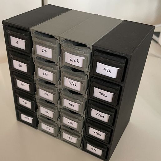 THT Resistor/Capacitor Modular Storage System - 3D model önizlemesi