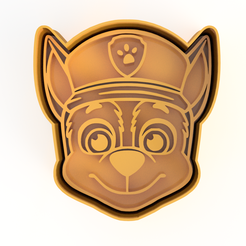 chase-v2.png STL file PAW PATROL COOKIE CUTTERS・3D printable model to download, 3D_Rodriguez