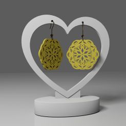 r1.jpg Archivo STL Pendientes de mandala 22・Modelo para descargar y imprimir en 3D
