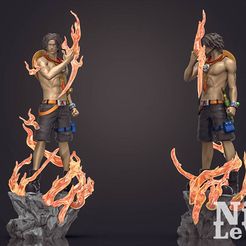 Summoned_Skull-15.jpg Fichier STL Portgas D. Ace OnePiece Imprimable en 3D・Plan pour impression 3D à télécharger