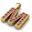 goal.jpg M WORD PENDANT 3D PRITABLE MODEL