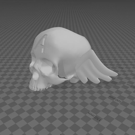 Captain America skull 3D model