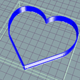 corazon 100mm.PNG Free STL file HEART HEART COOKIE CUTTER・3D printing model to download