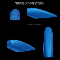 Proyecto-nuevo-2023-11-26T183040.755.png DRAG RACING HOOD SCOOP - TRIANGLE 2 - FOR MODEL KIT / CUSTOM DIECAST / RC