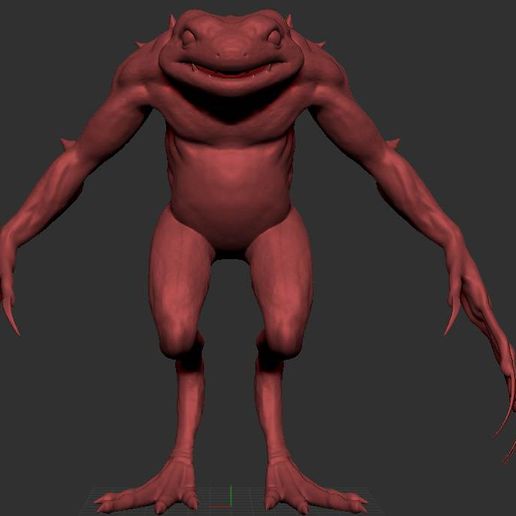 🐸 Frog monster・Free OBJ File for ・Cults