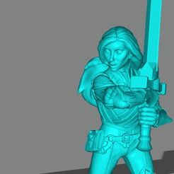 Human-Female-Fighter-01.jpg STL file Female human Fighter・3D print model to download