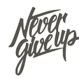 nerver give up.png NEVER GIVE UP wall frame