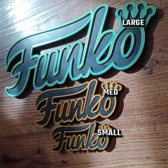 333494438_1250502395548954_6353212223952777926_n.jpg Файл STL Логотип Funko LARGE / Топпер для торта / Декор для вечеринки / Декор Funko pop / Подарки・Модель 3D-принтера для скачивания