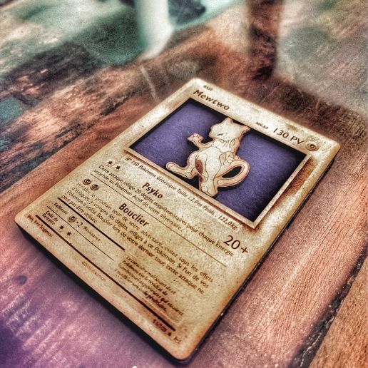Pack 8 Pokemon cards (US&Fr) Laser Cut 3D File for 3D printing and CNC  machining - Laser cuttingCults