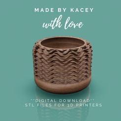 27.png STL-Datei 3D-Druckbare STL-Datei. Büro- oder Heimdekoration: Pot Planter Design für eine Sukkulenten, Bonsais, und verschiedene Pflanzen - Instant Download - Pot 9・Design zum Herunterladen und 3D-Drucken