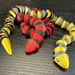 snake1.jpg STL-Datei Gelenkige Schlange Low Poly (Zweifarbig/Mehrfarbig) kostenlos・Vorlage für 3D-Drucker zum herunterladen