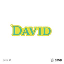 david-1.jpg Télécharger fichier 3MF Porte-clés David • Modèle imprimable en 3D, DMaker