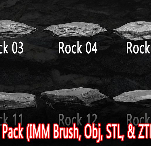 🪨 Pack Of 23 Rocks Volume 01・ 3D File for 3D printing・Cults