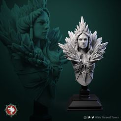 720X720-helga-the-frost-witch-bust2.jpg Archivo 3D Busto de Helga, la bruja de las heladas, con soporte previo・Diseño de impresora 3D para descargar