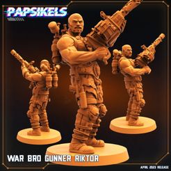 720X720-war-bro-gunner-riktor.jpg 3D file WAR BRO GUNNER RIKTOR・Model to download and 3D print