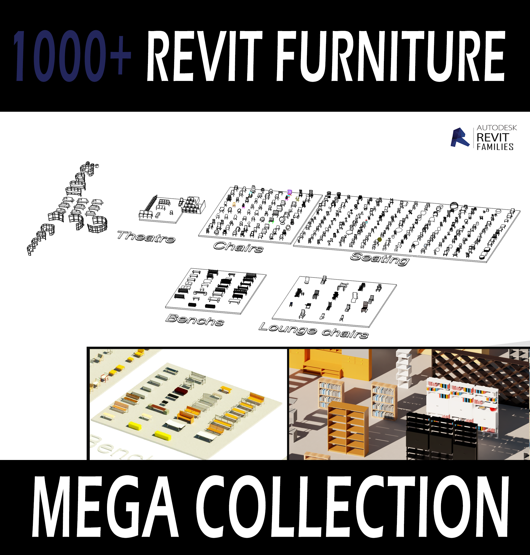COVER PIC.png 3D file Revit furniture collection for High quality rendering・3D printing template to download, Hamilton-Revit