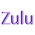 Semaphore_name_Meshed.stl Zulu only: Flag System Semaphores (Winkeralphabet) for multi colour prints