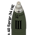 Pak-40-Sprgr.34-HE-head.png 75mm HE34 PaK 40 projectile, scale 1:1